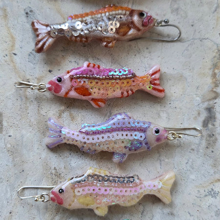 Sequin Fish Earrings