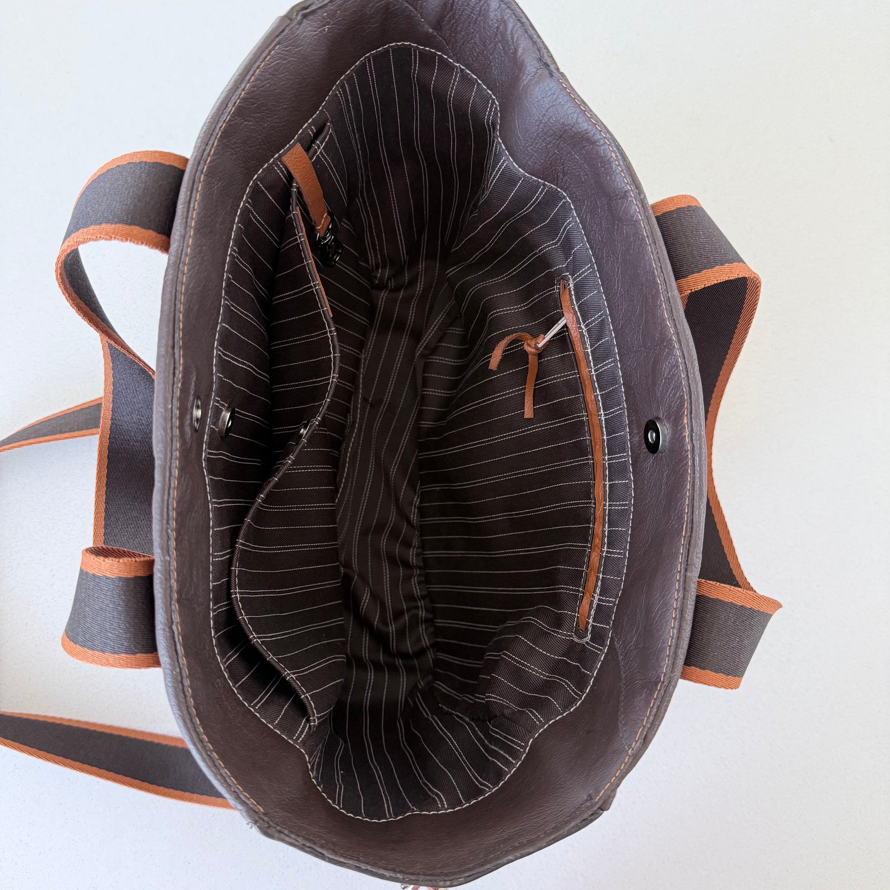 Brown Genuine Leather Tote Bag