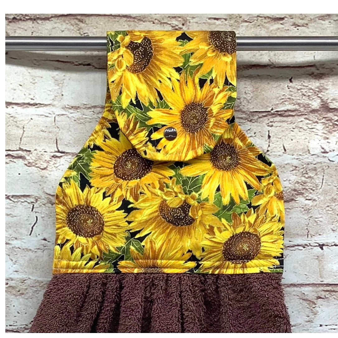 Garden flowers (2) hanging hand towel. - 4 Designs