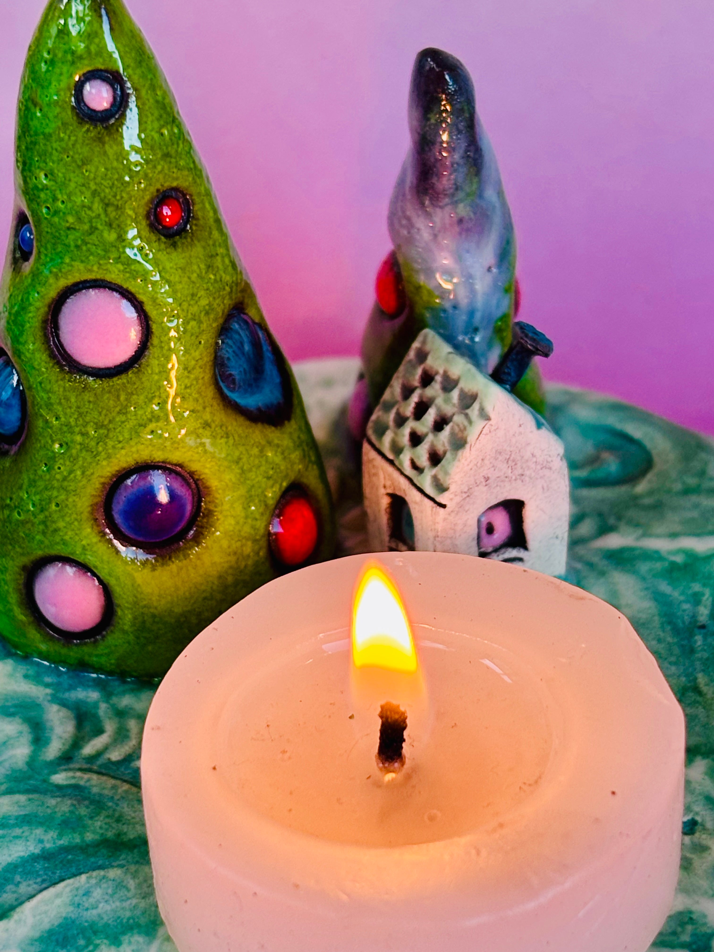 Handmade Earthenware Ceramic Tealight Holder 5