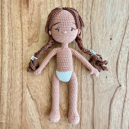 Crochet | Basic Doll Body | No Clothing | Custom Hair | Made To Order 