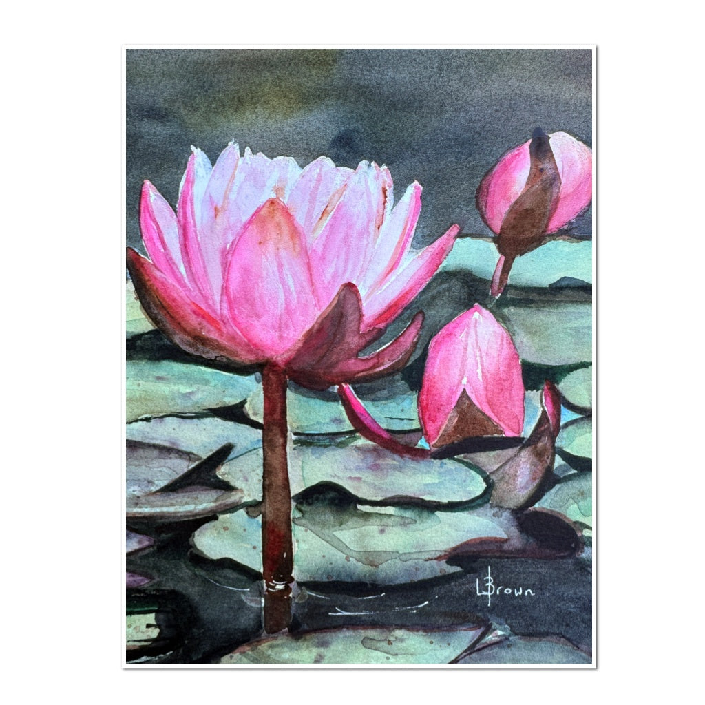 Mini Blooms #14 Water Lily Original Watercolour Painting