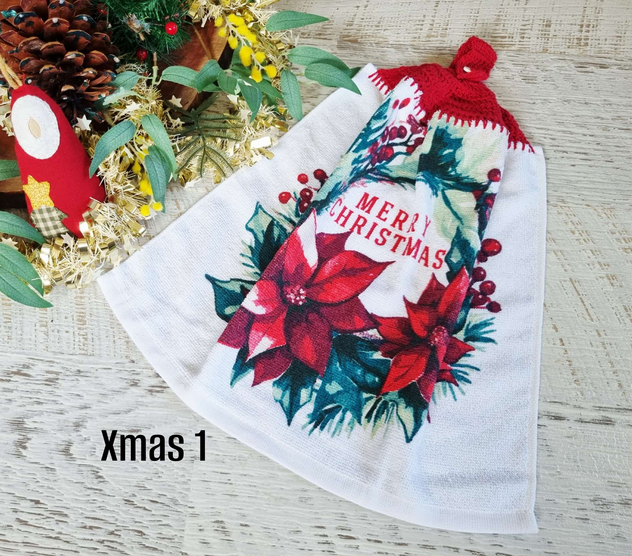 Kitchen Hand Towel | Christmas | Hanging | SINGLE LAYER - 9 Styles