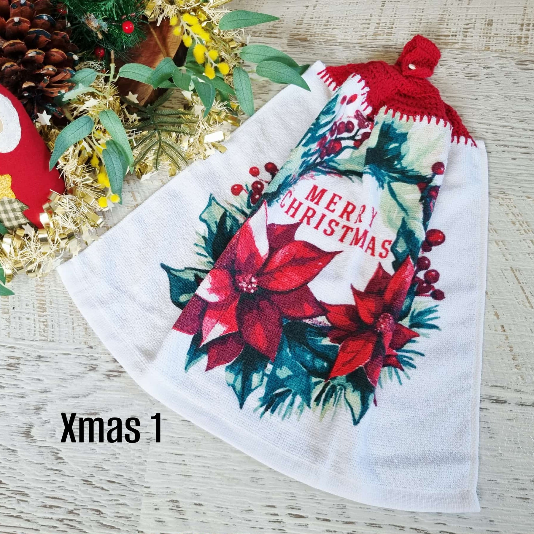 Kitchen Hand Towel | Christmas | Hanging | SINGLE LAYER - 9 Styles