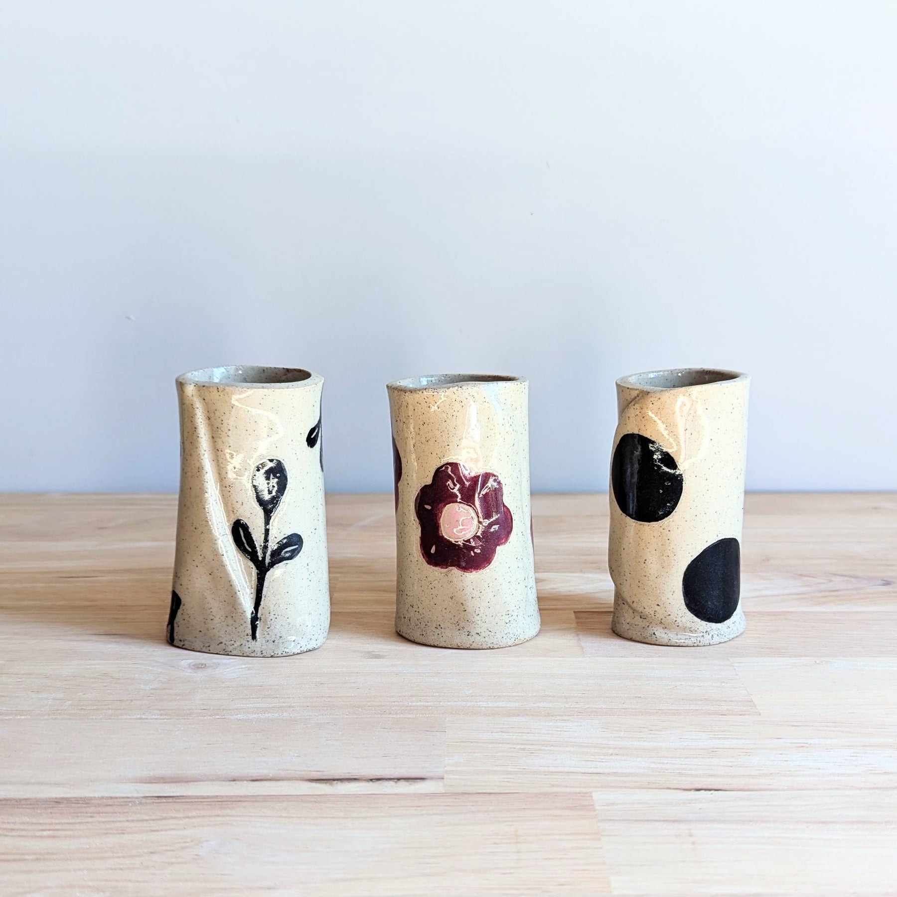 Colourful Handmade Vase with Dried Floral Posy | Fun Home Decor | Bright Vase| Cute Gift Idea