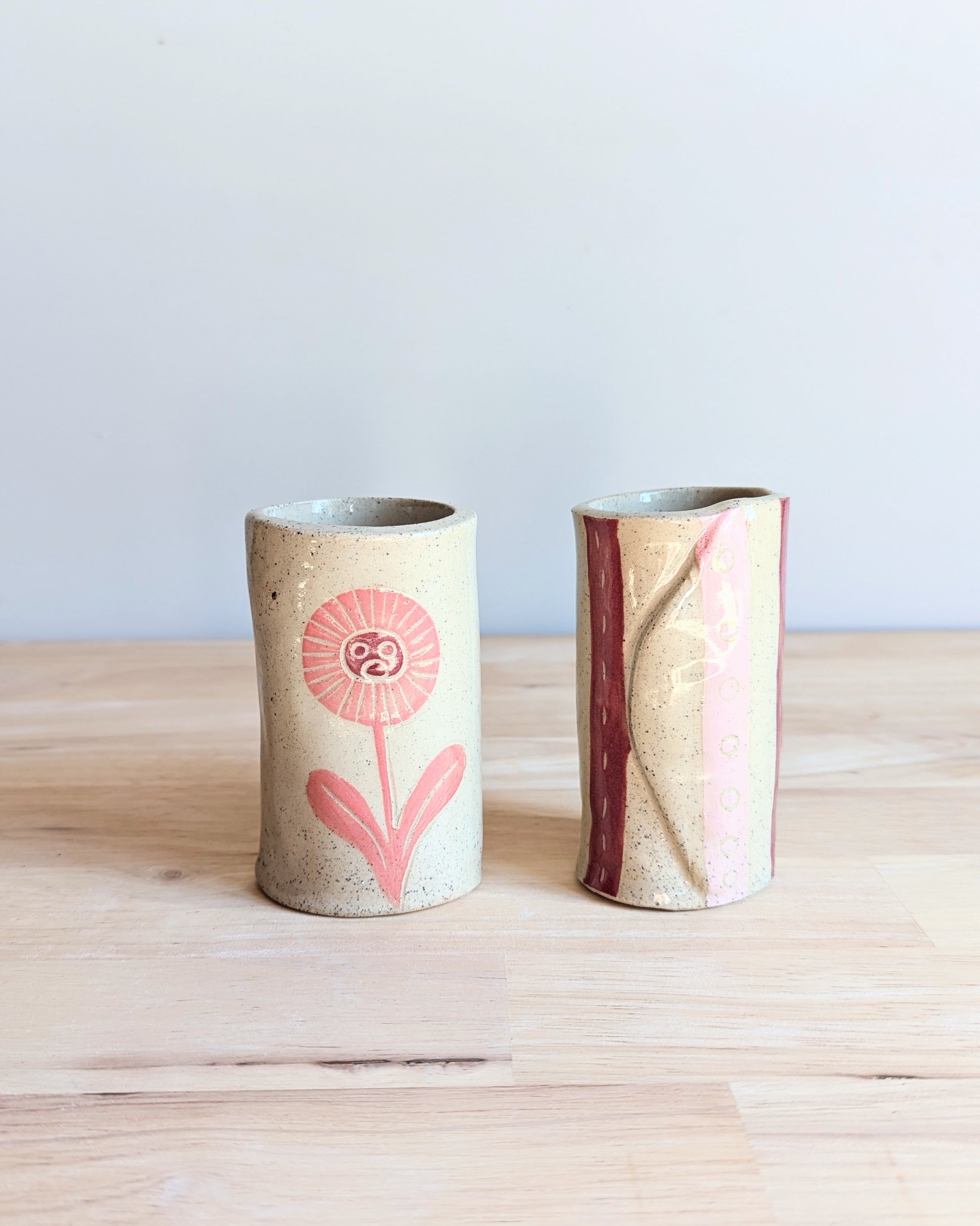 Colourful Handmade Vase with Dried Floral Posy | Fun Home Decor | Bright Vase| Cute Gift Idea
