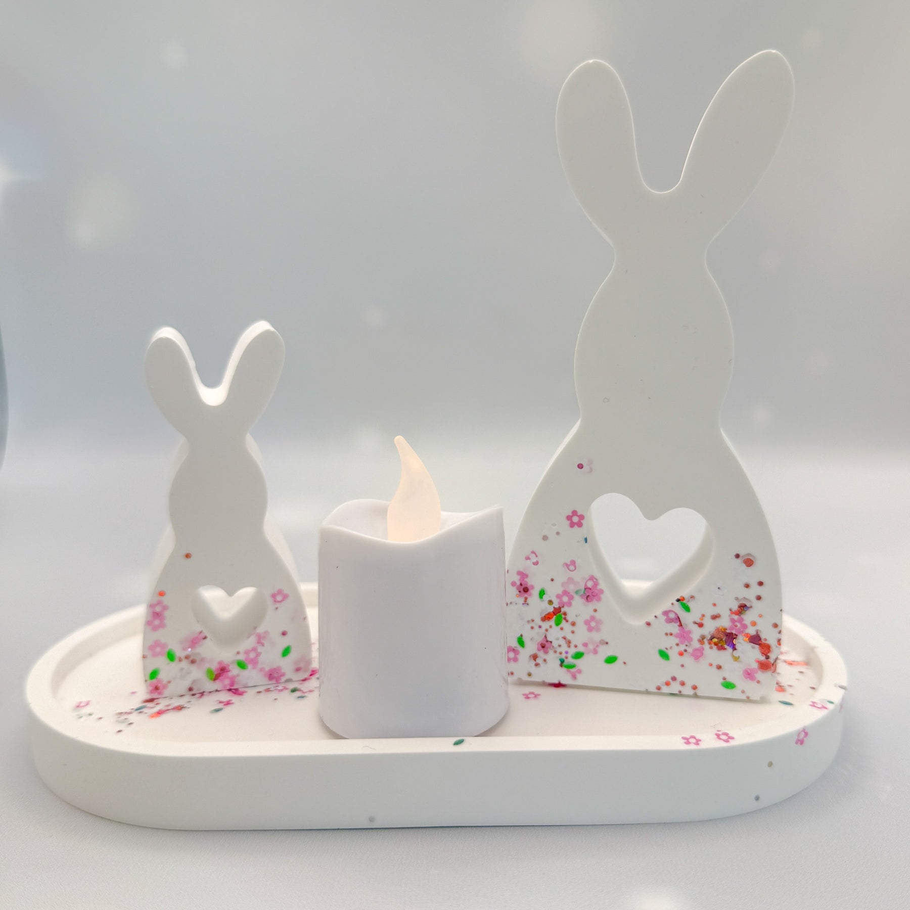 Handmade Eco-Resin Easter Bunny Centrepiece