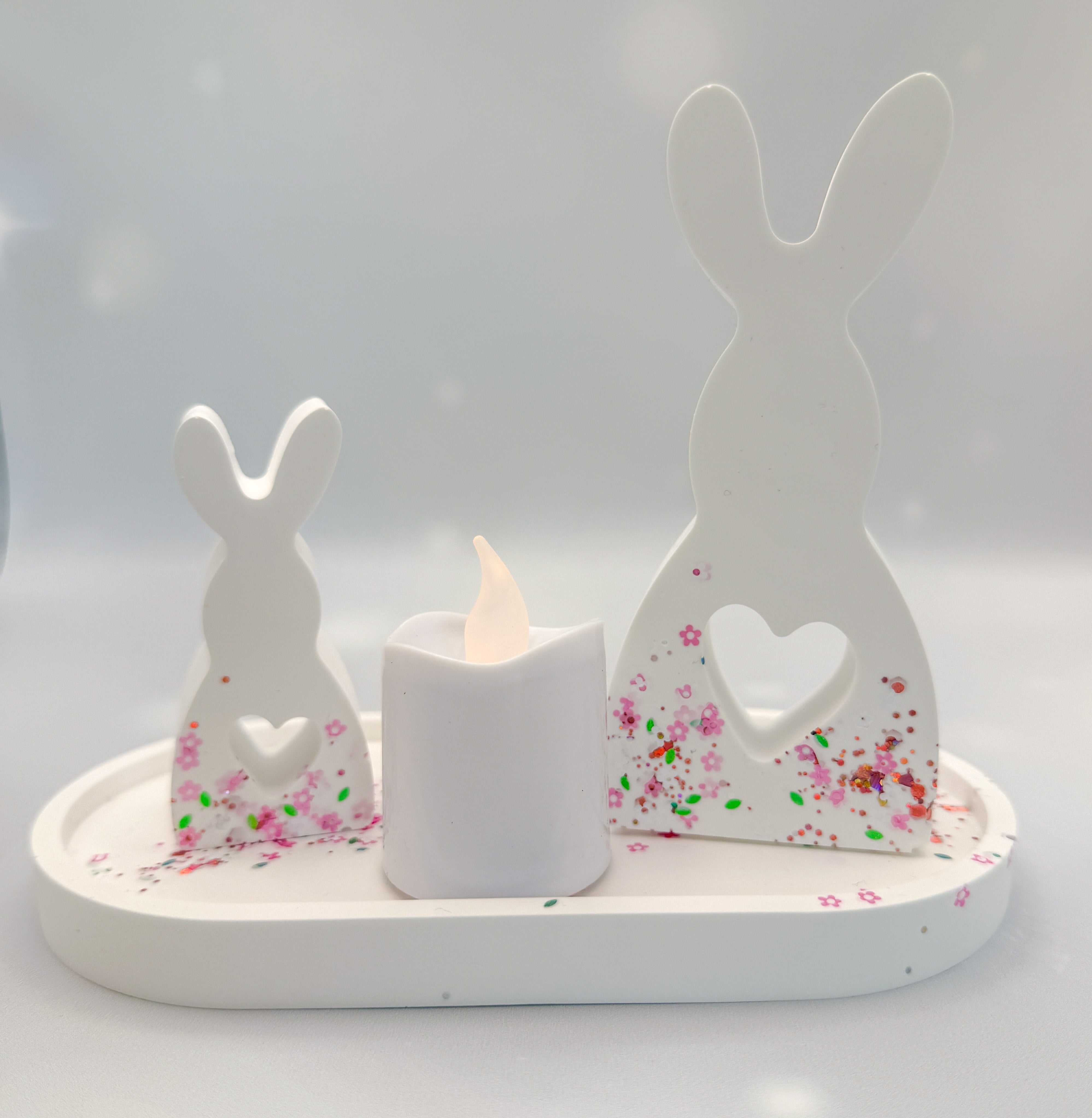 Handmade Eco-Resin Easter Bunny Centrepiece
