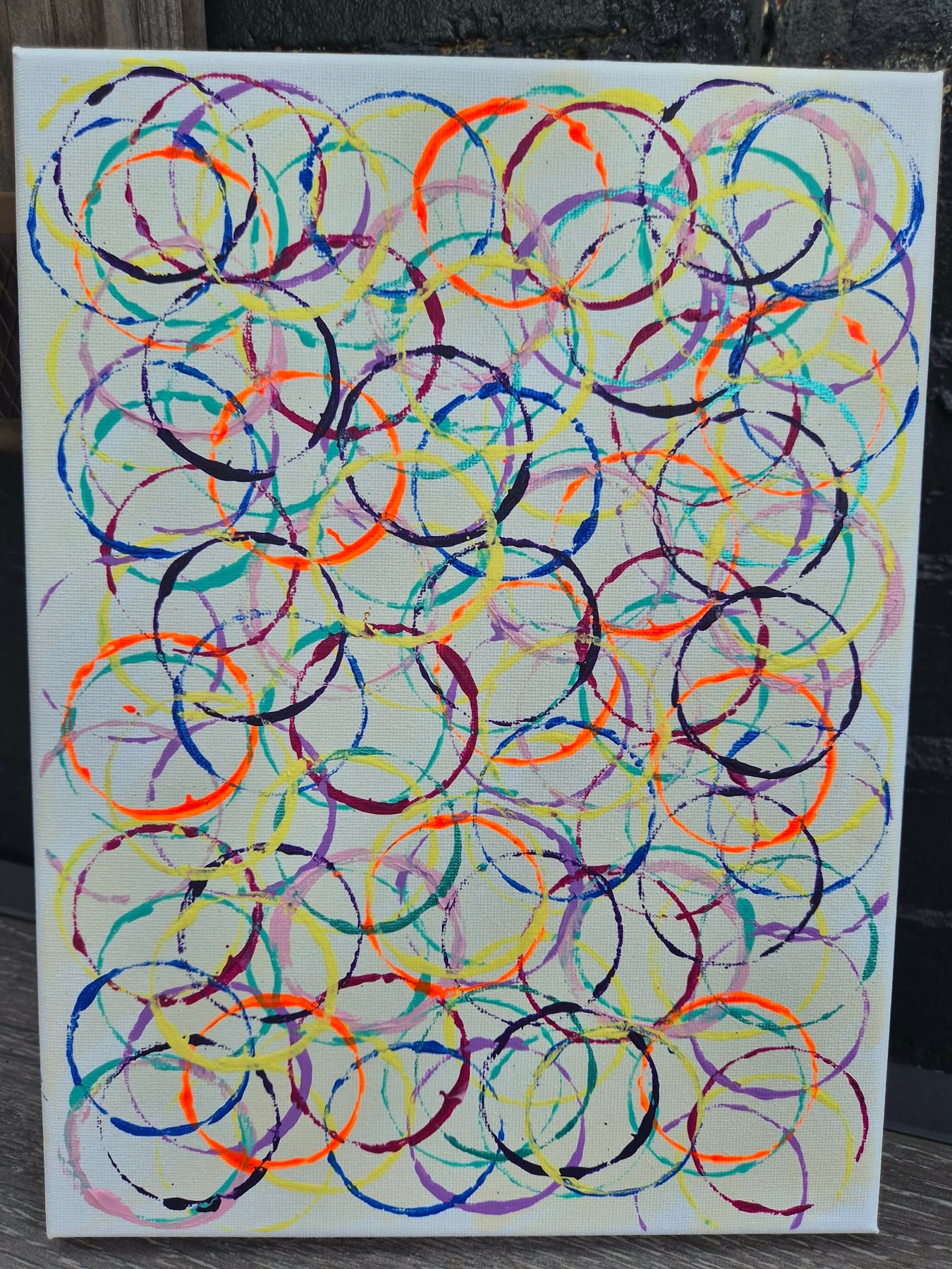 Colour Loop - Original Abstract Artwork - 23cm x 30cm