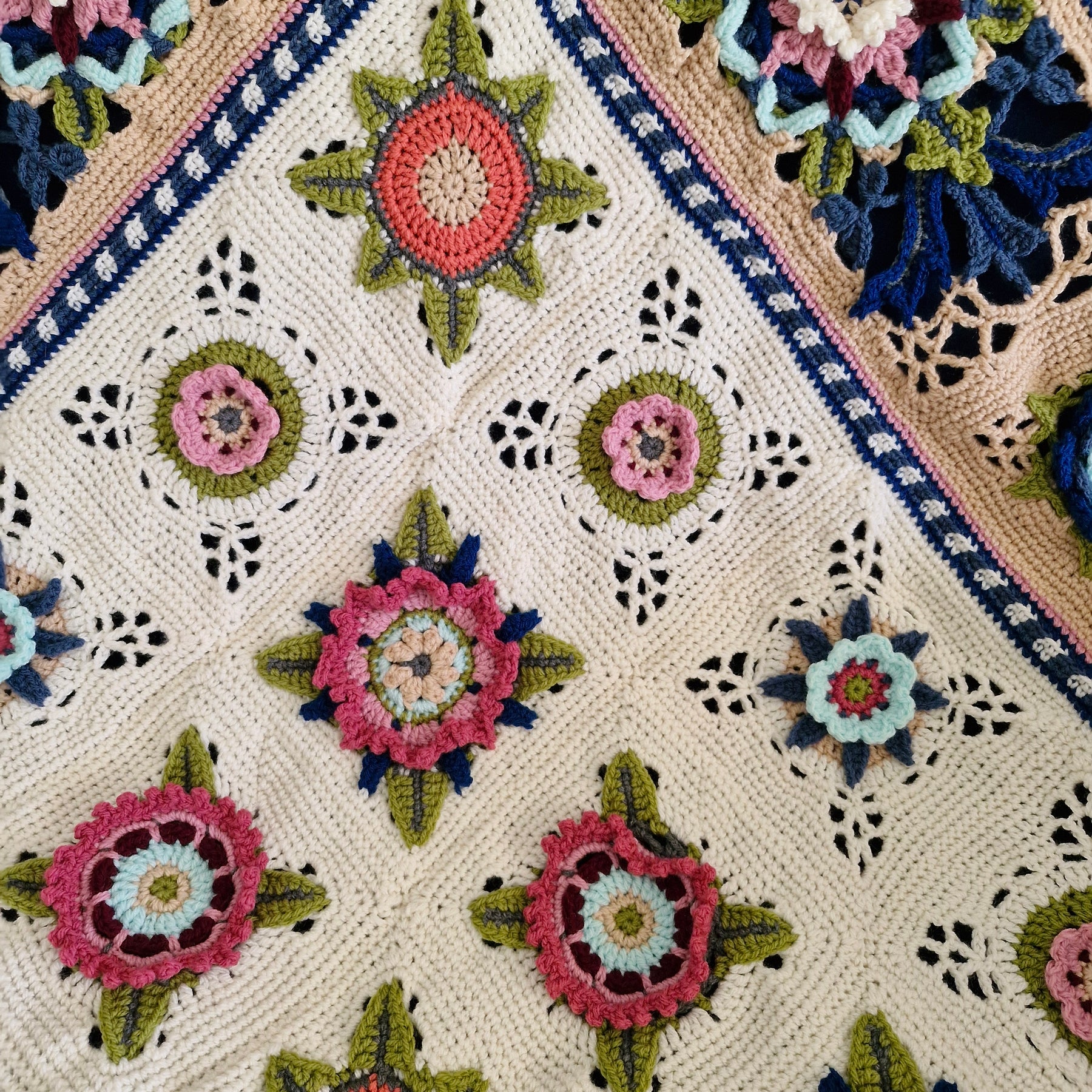 One-of-a-kind handcrafted crocheted heirloom blanket
