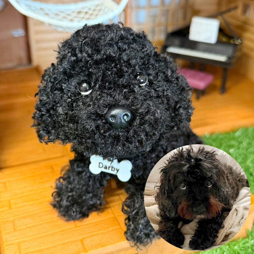 Custom Dog Replica from Photo, Poseable Art Doll, Pet Memorial Keepsake - Handmade Soft Sculpture, Personalised Plushie Ornament