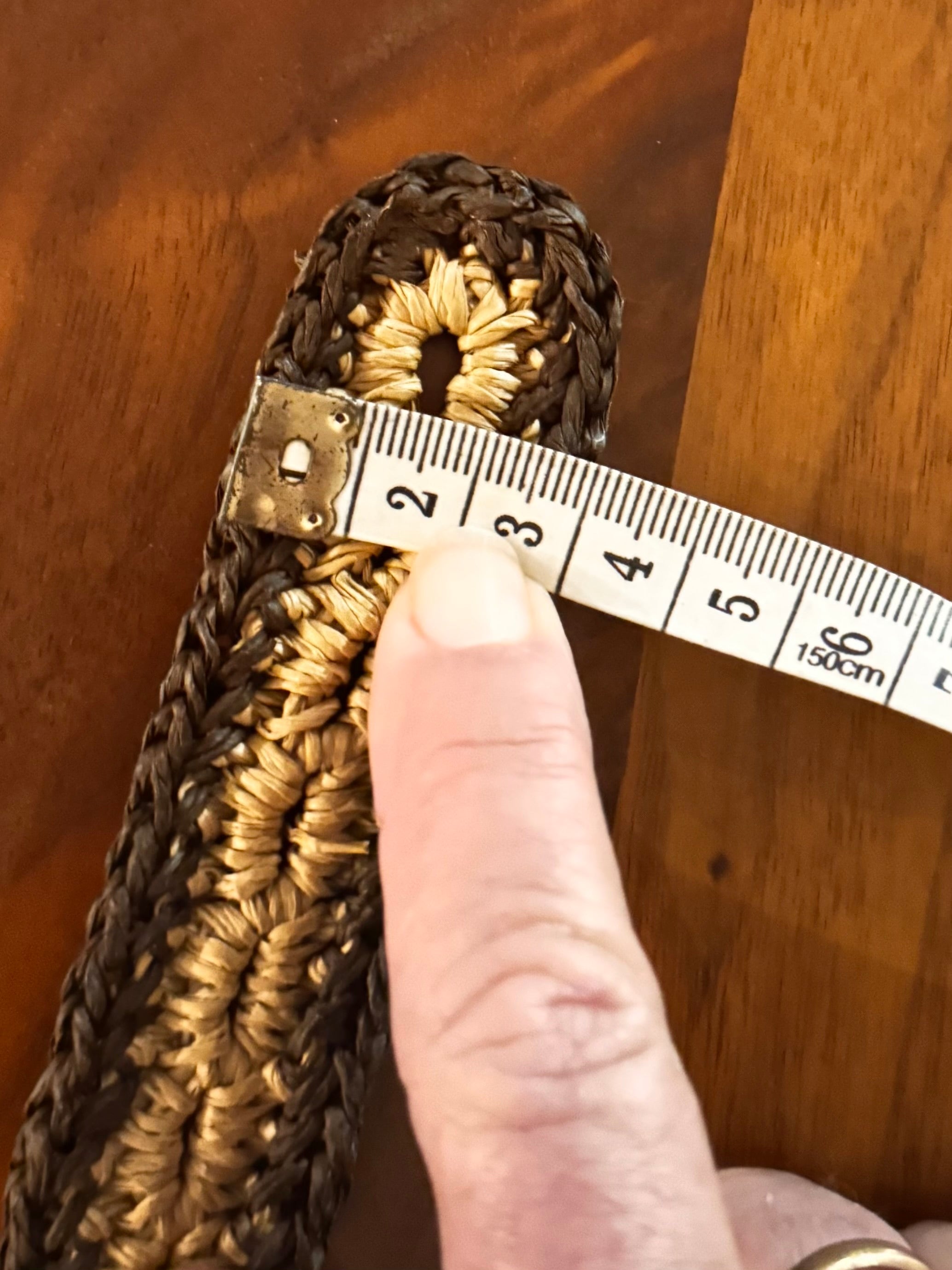 Crochet Bamboo Belt (Western Buckle)
