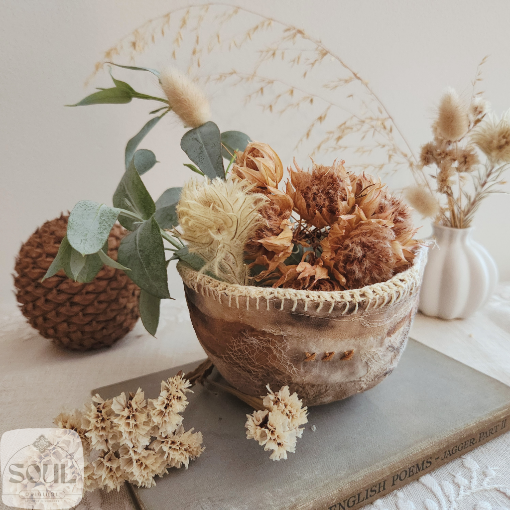 Textile Art Bowl – Natural & Earthy (7)