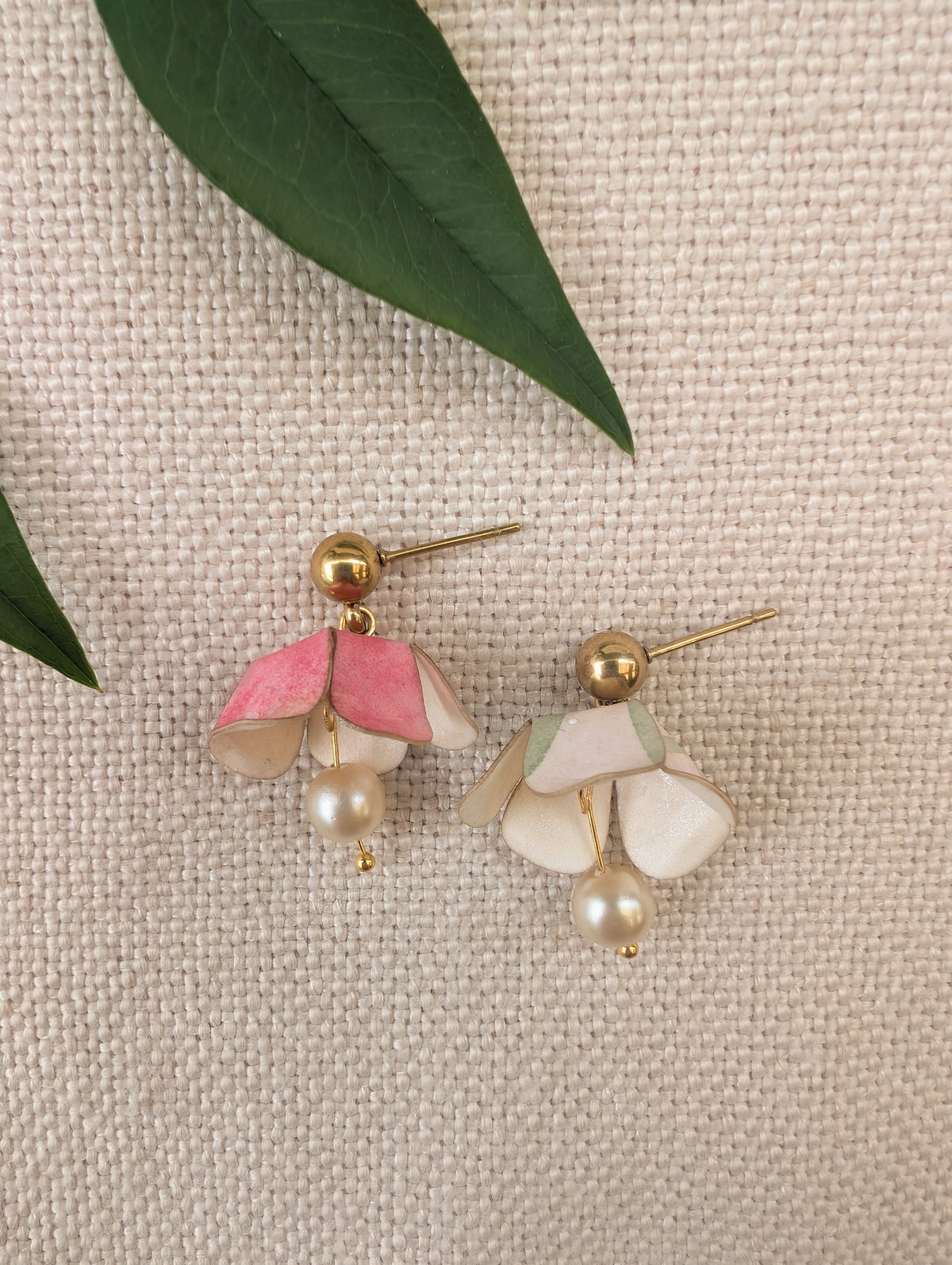 Paper Lily of the Valley Earrings Hoop or Stud | Eco Friendly Botanical Gift