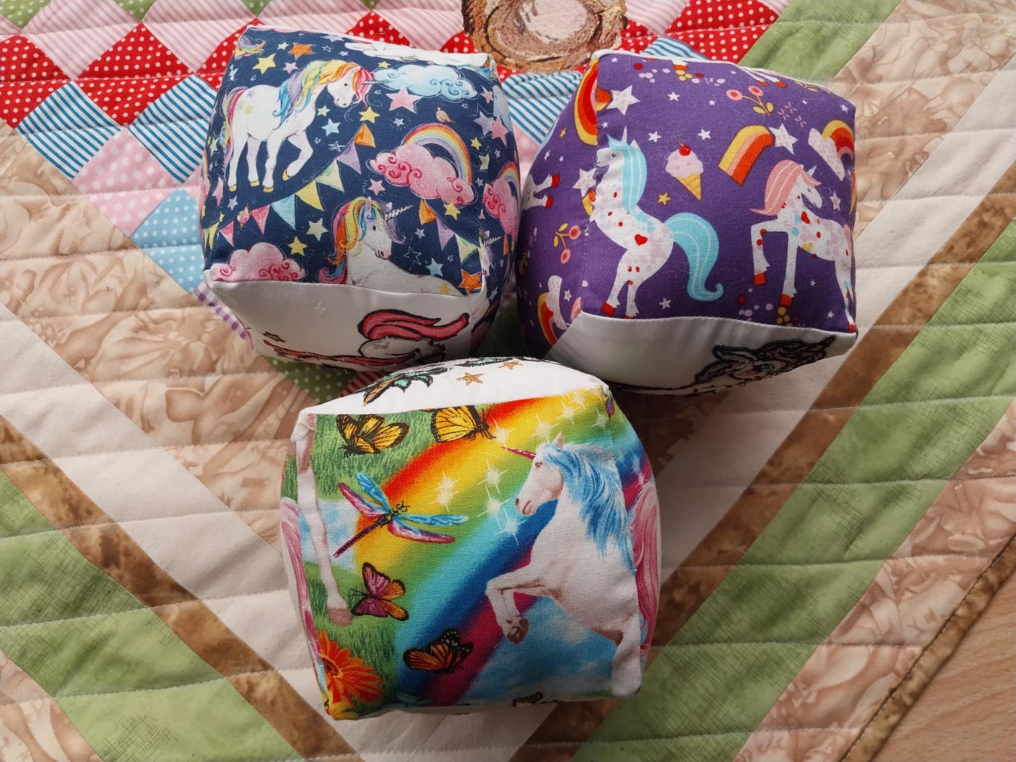 "Unicorns" Soft Baby Blocks