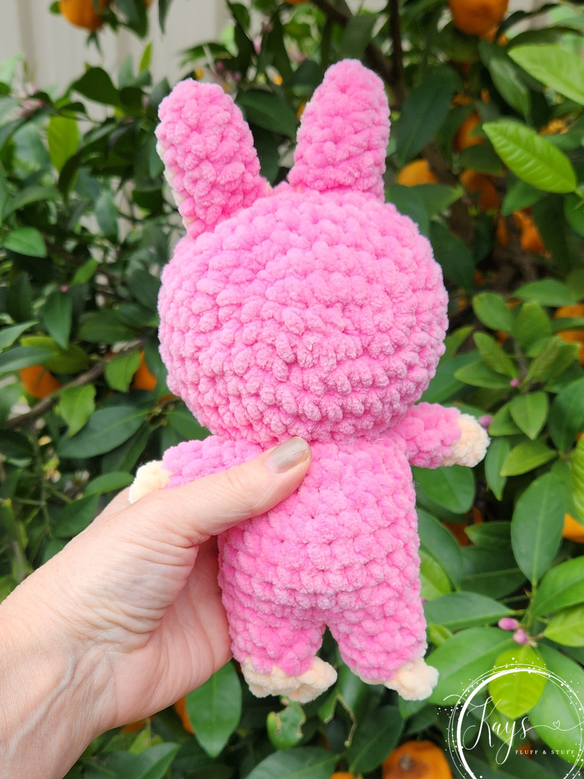 Hand crocheted Smiling Bunny Doll