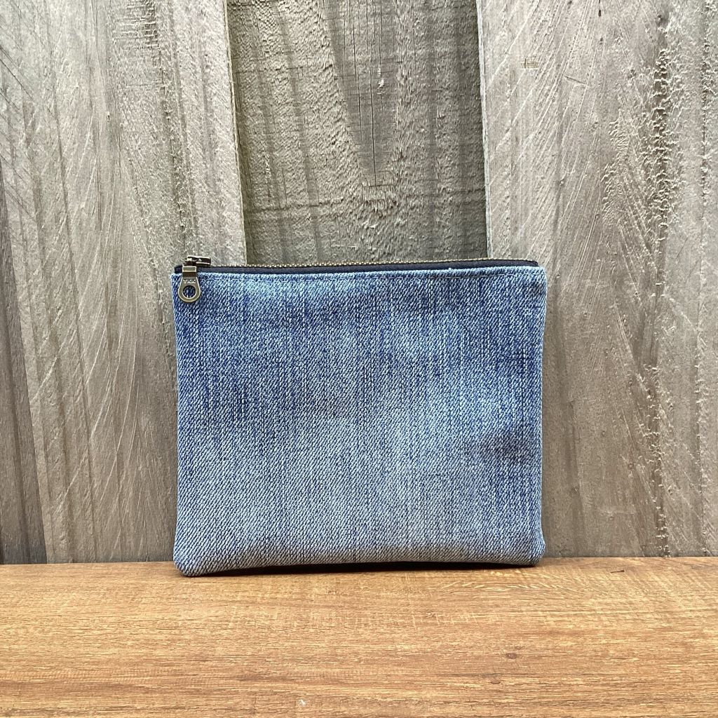 Upcycled Denim Purse – Plain Blue