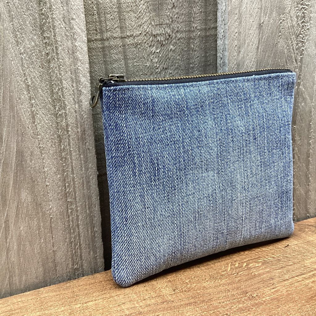 Upcycled Denim Purse – Plain Blue