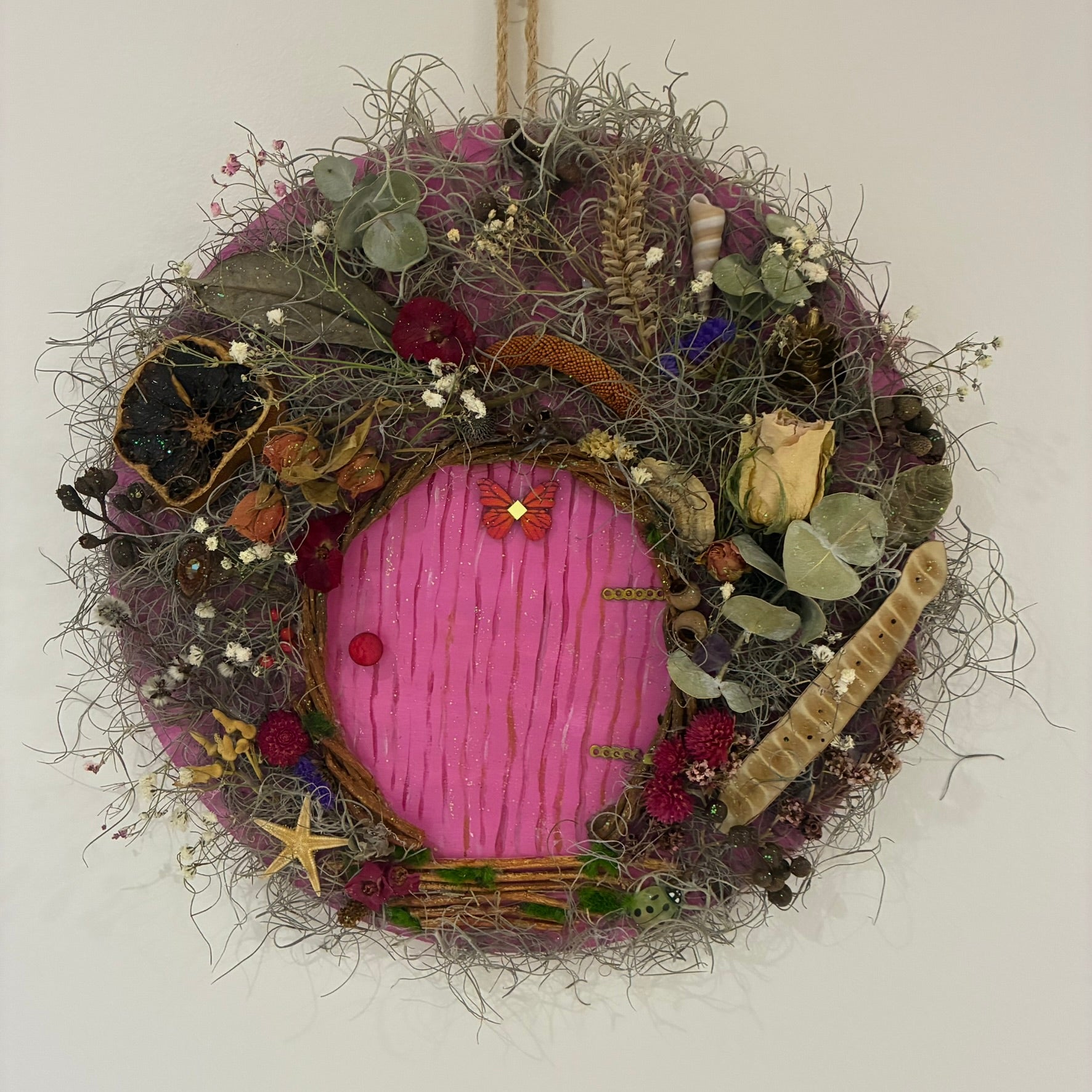 Wreath - Hobbit Faery Door (Pink)