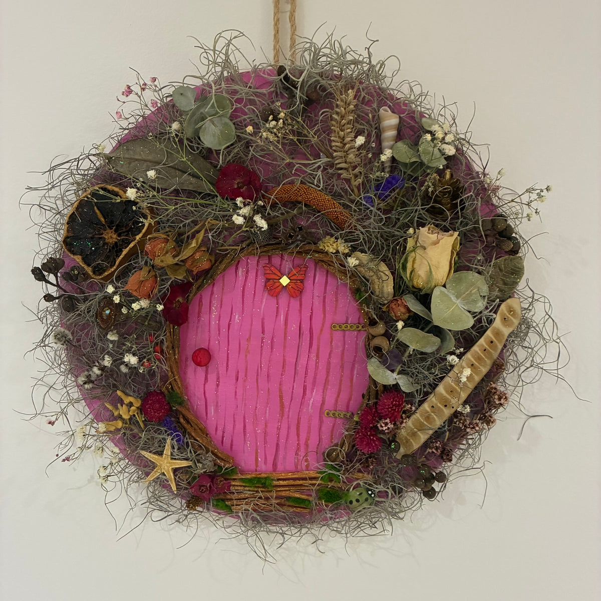 Wreath - Hobbit Faery Door (Pink)