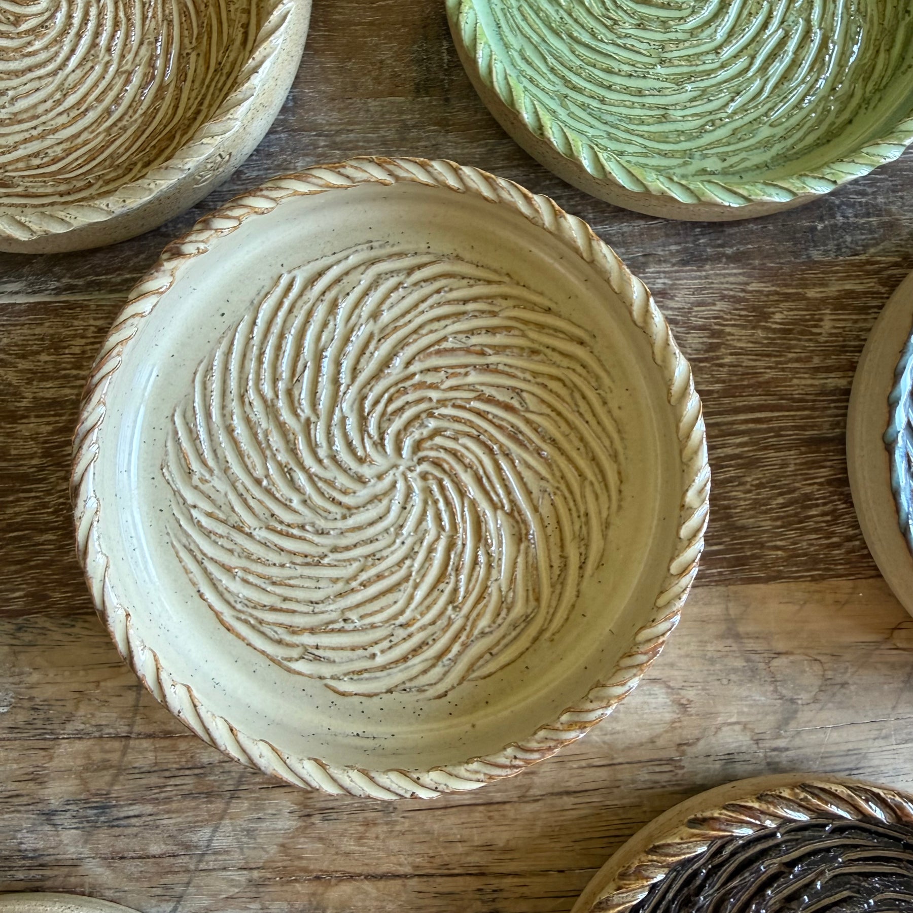 The Gathering Dish - Wheel Thrown Ceramic Garlic Grater & Dipping Dish with Brush