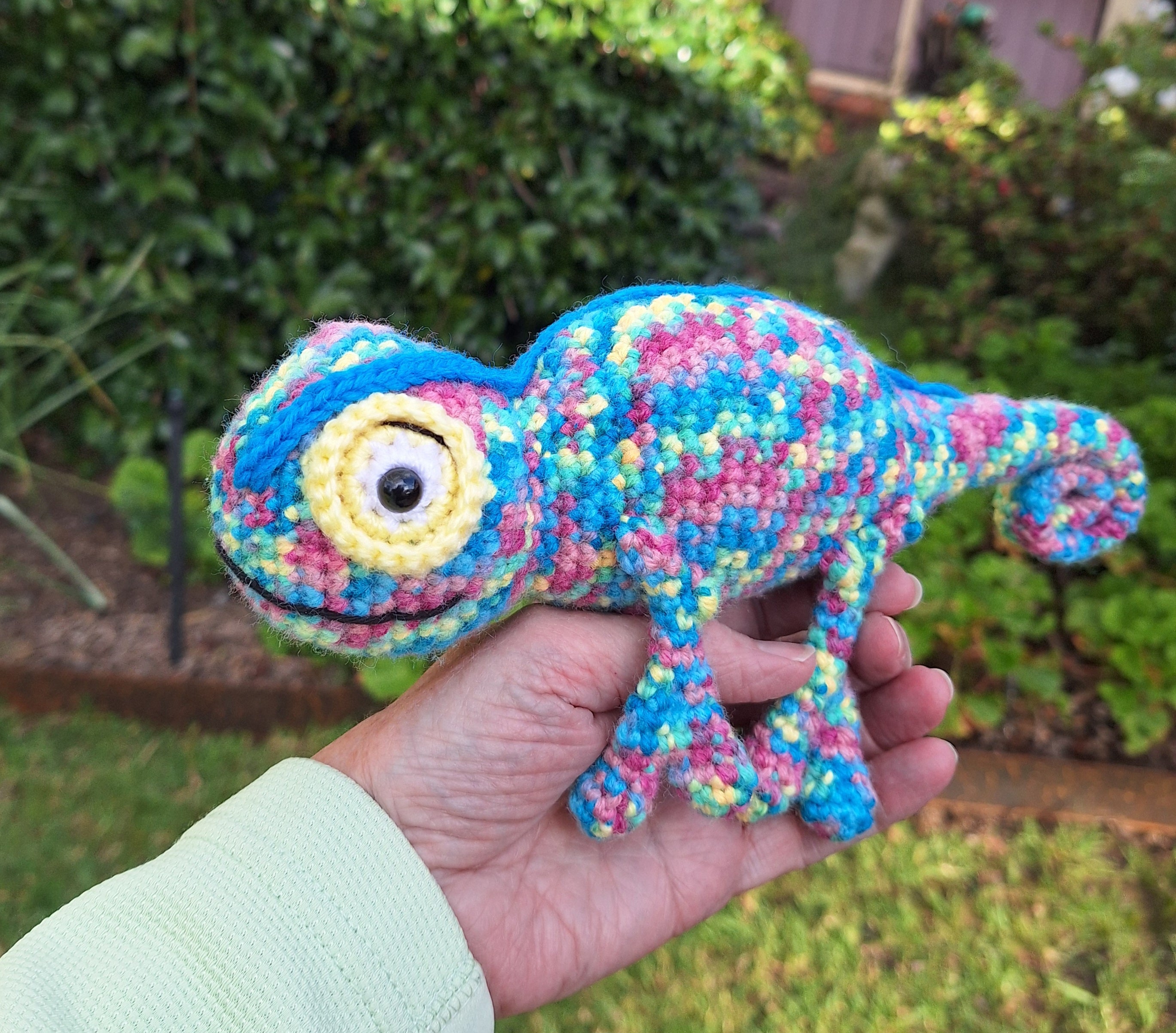 Handmade Crochet Chameleon