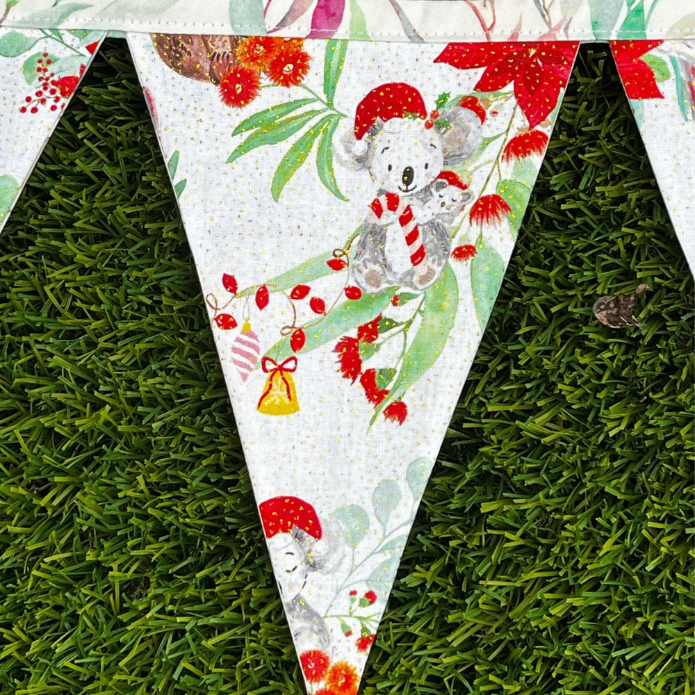 Handmade Australiana Bunting | Christmas | 12 flags | double sided