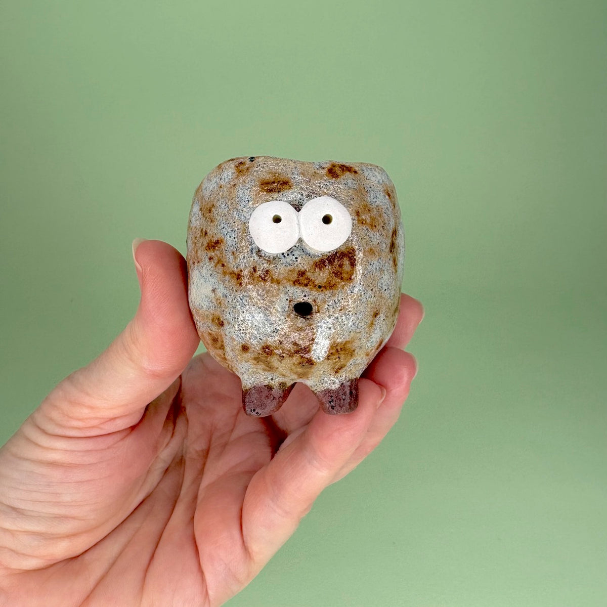 Ceramic tiny monster pot for cactus & succulent