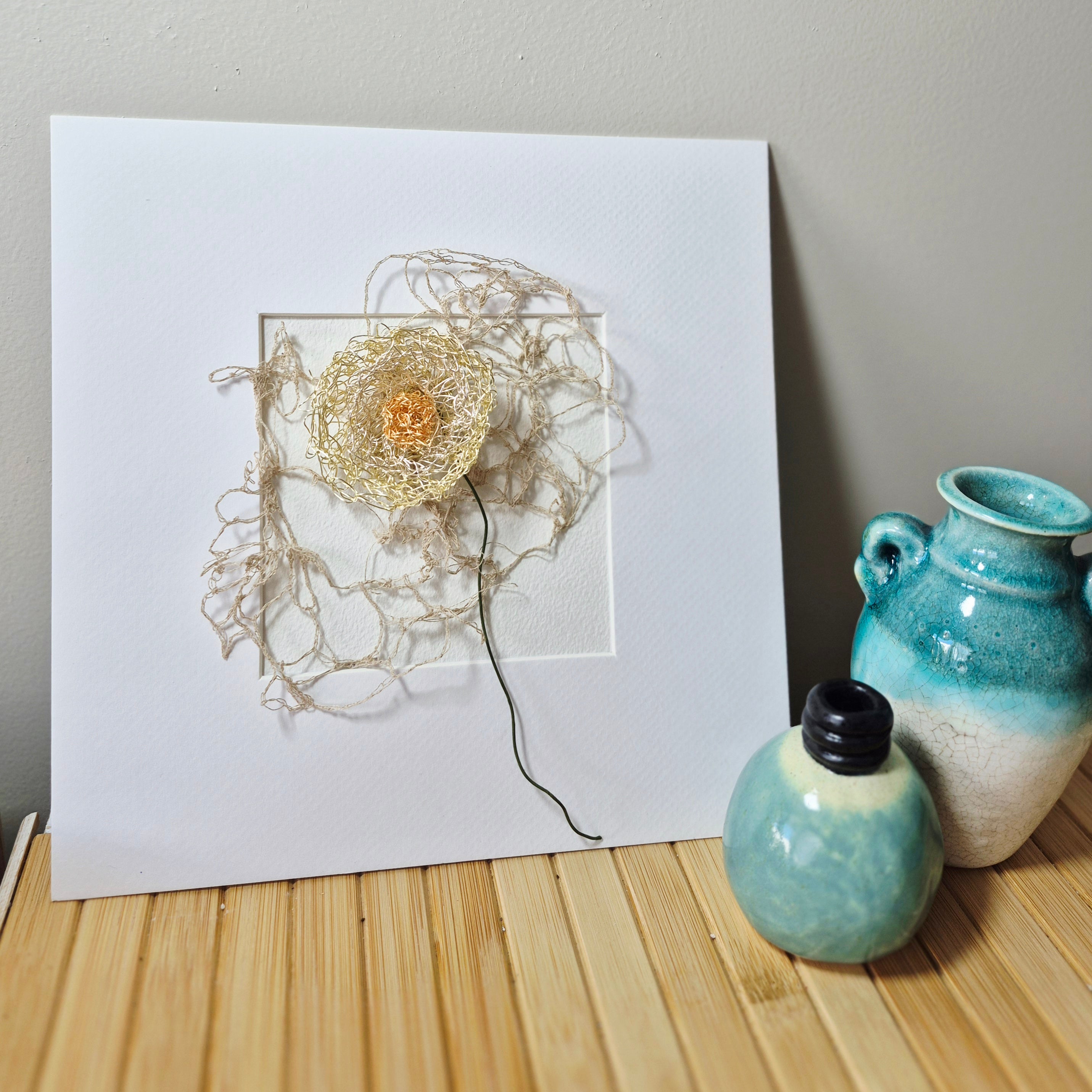 Flower in the breeze Wire art work