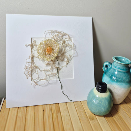 Flower in the breeze Wire art work