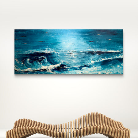 Beyond the Churn - Large Textured Acrylic on canvas