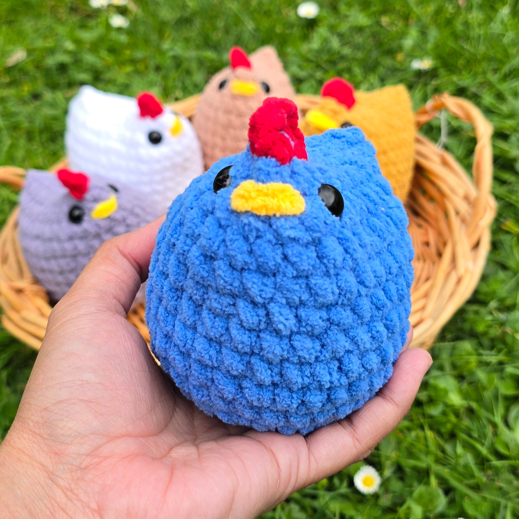 Pixel Farm Chicken Crochet