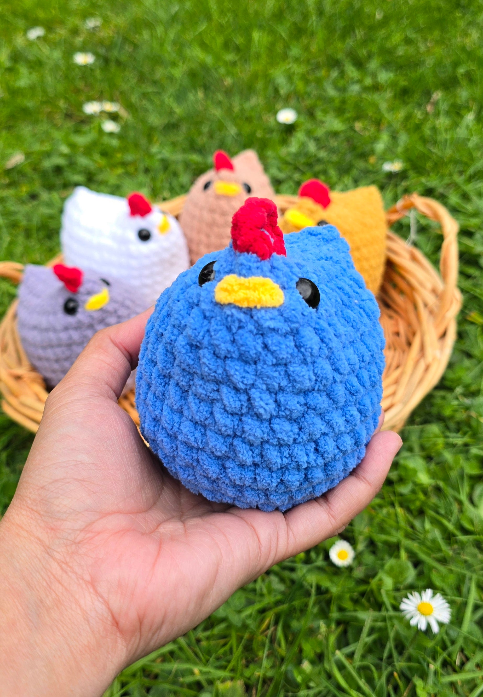 Pixel Farm Chicken Crochet