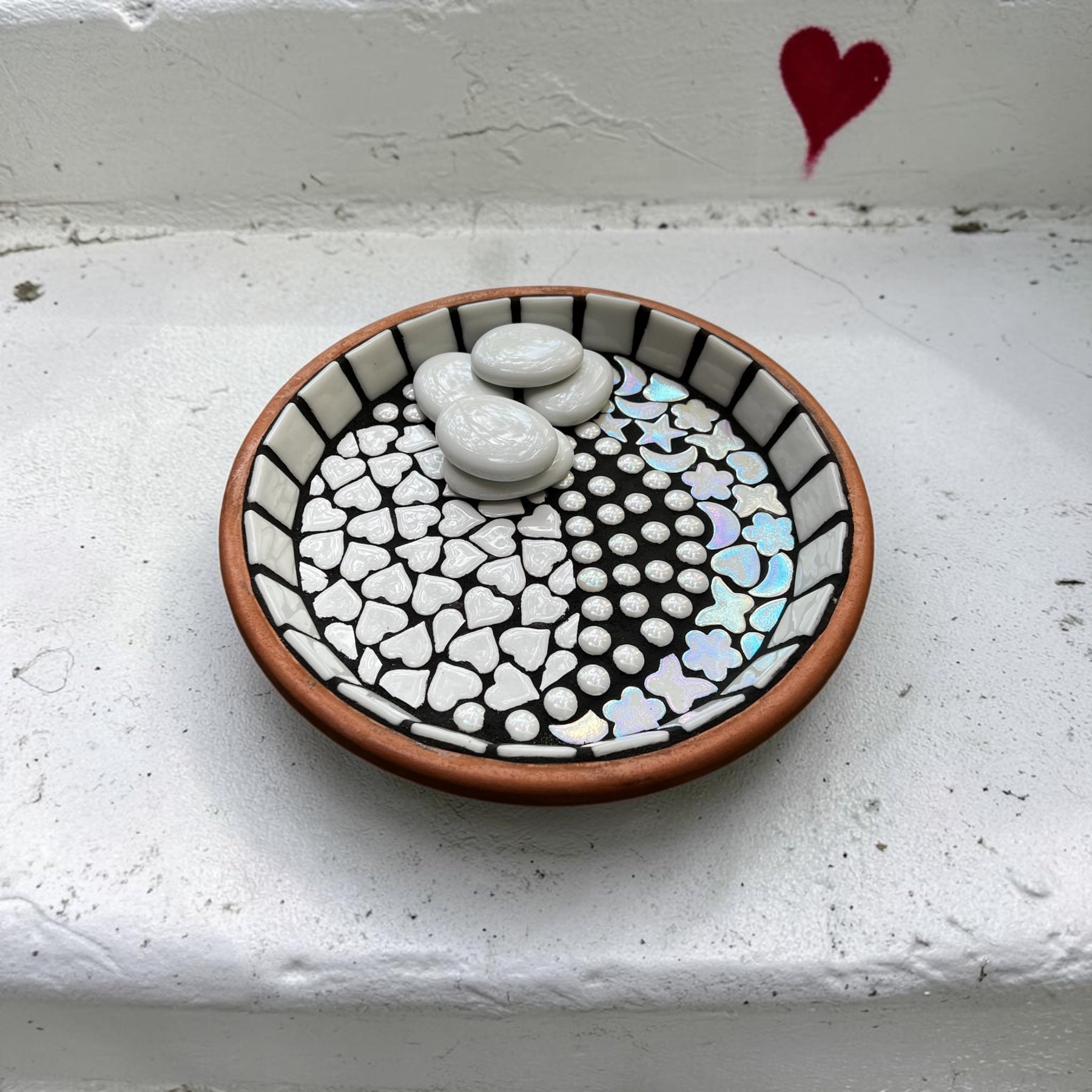 Mosaic Bee Bath.