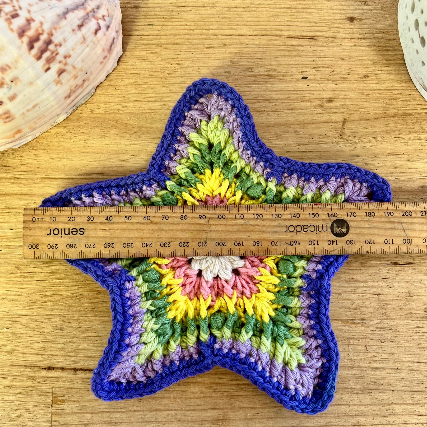 Starfish Crochet Coaster - Cotton Beach Coasters - Large coasters