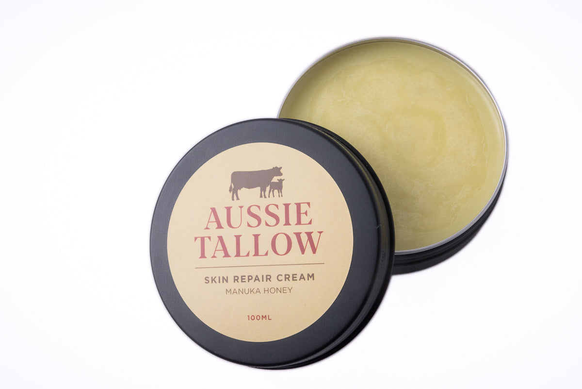 Organic Tallow Skin Repair Cream 100ml | Grass-Fed Beef Tallow Moisturiser | Aussie Made