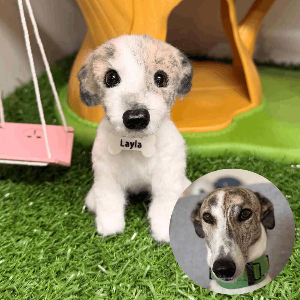 Custom Dog Replica from Photo, Poseable Art Doll, Pet Memorial Keepsake - Handmade Soft Sculpture, Personalised Plushie Ornament