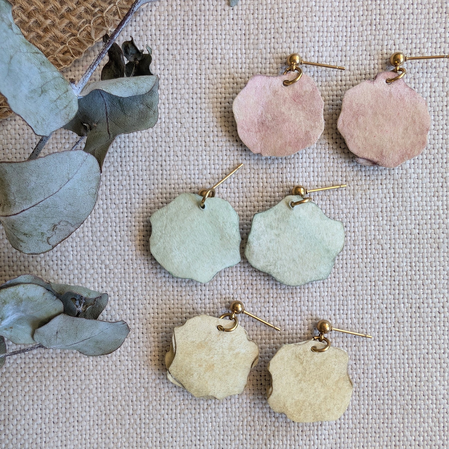 Handmade Paper Flower Earrings | Botanical Easter Earrings | Lightweight Statement Jewellery