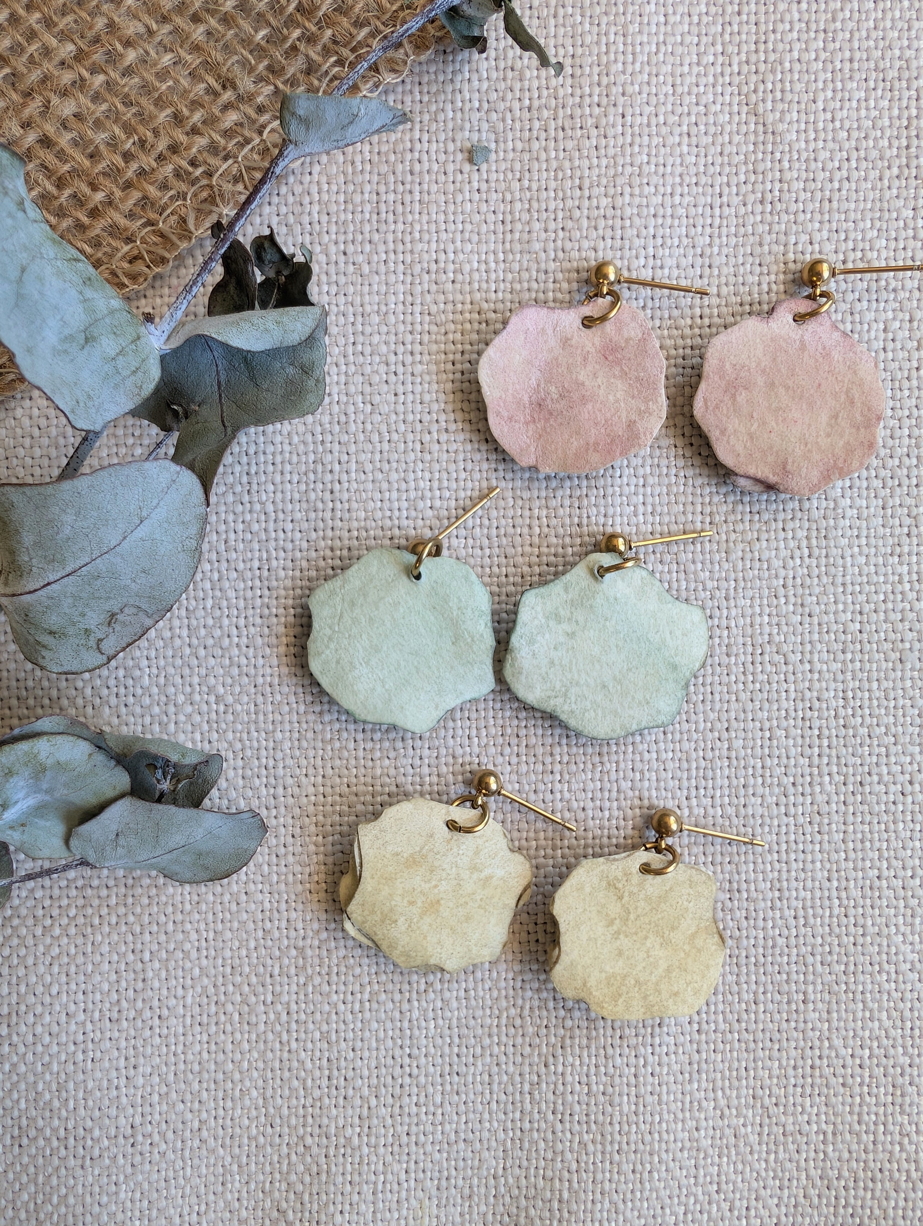 Handmade Paper Flower Earrings | Botanical Easter Earrings | Lightweight Statement Jewellery