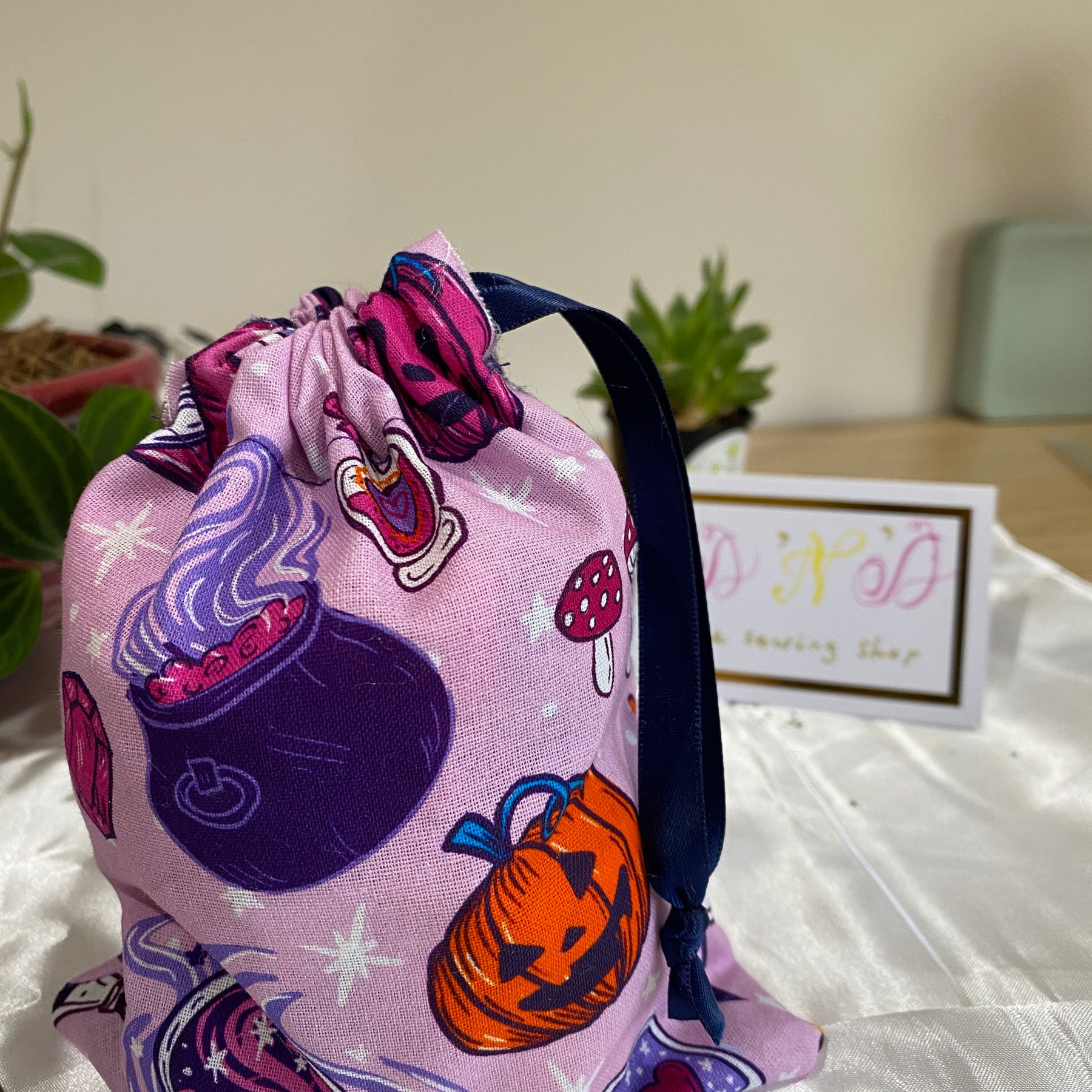 Halloween Goody Bags | Reusable Treat Bags for Kids (Drawstring Closure) | Set of 6