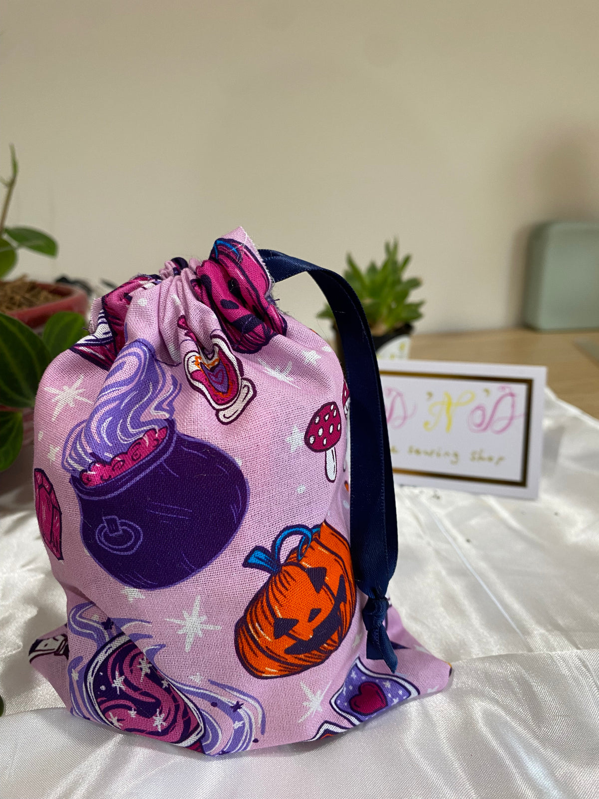 Halloween Goody Bags | Reusable Treat Bags for Kids (Drawstring Closure) | Set of 6