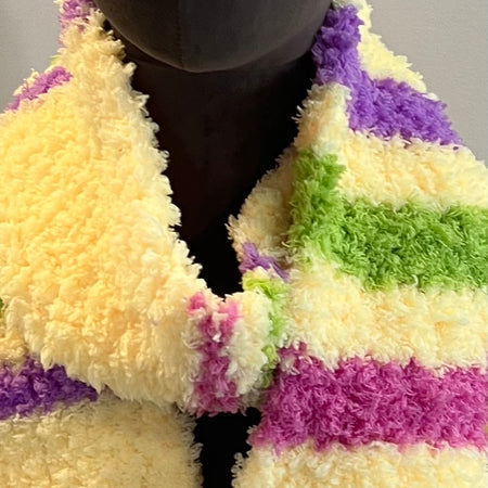 Scarf in vibrant spring colours