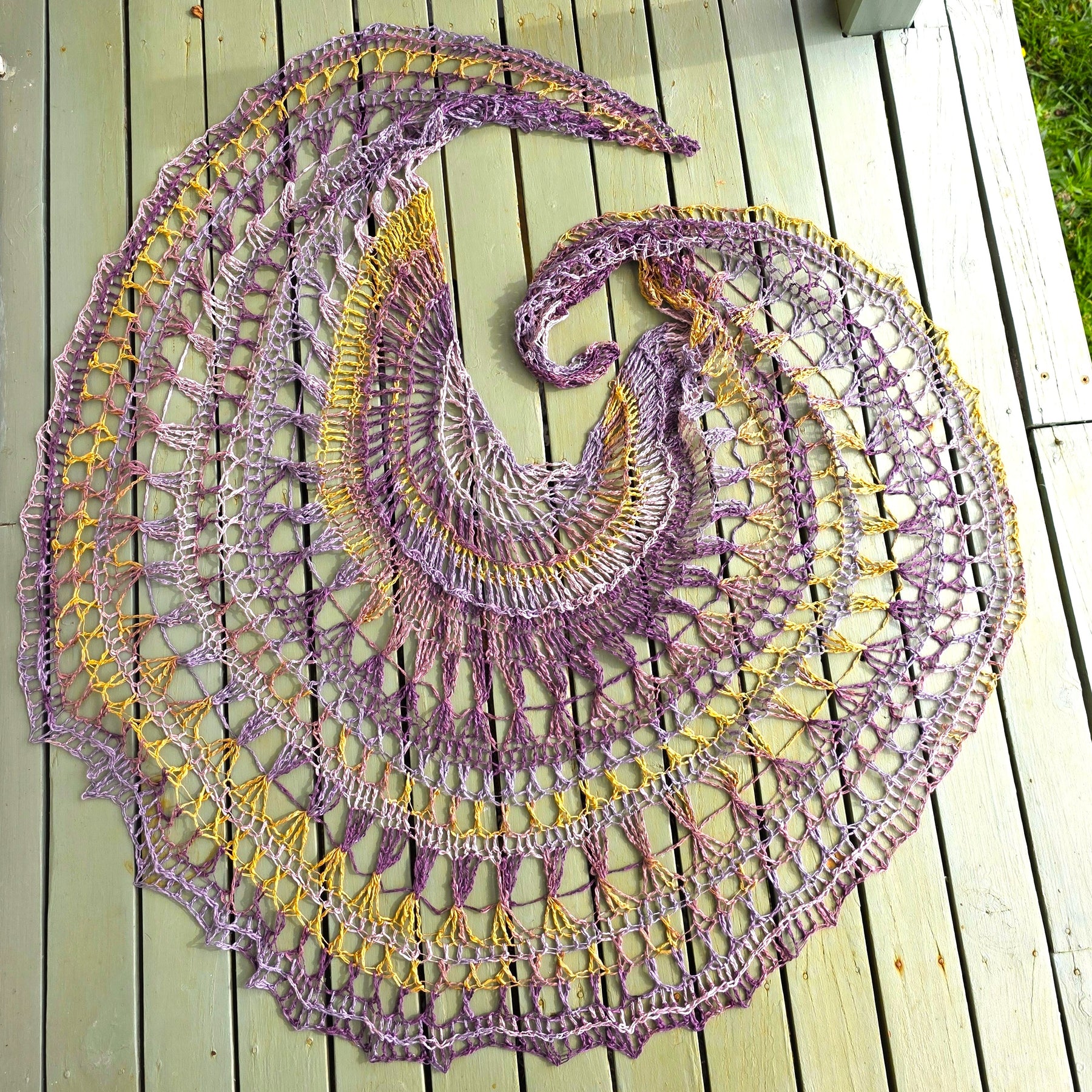 Purple and Gold Sahawl- The Mrs Ross Shawl