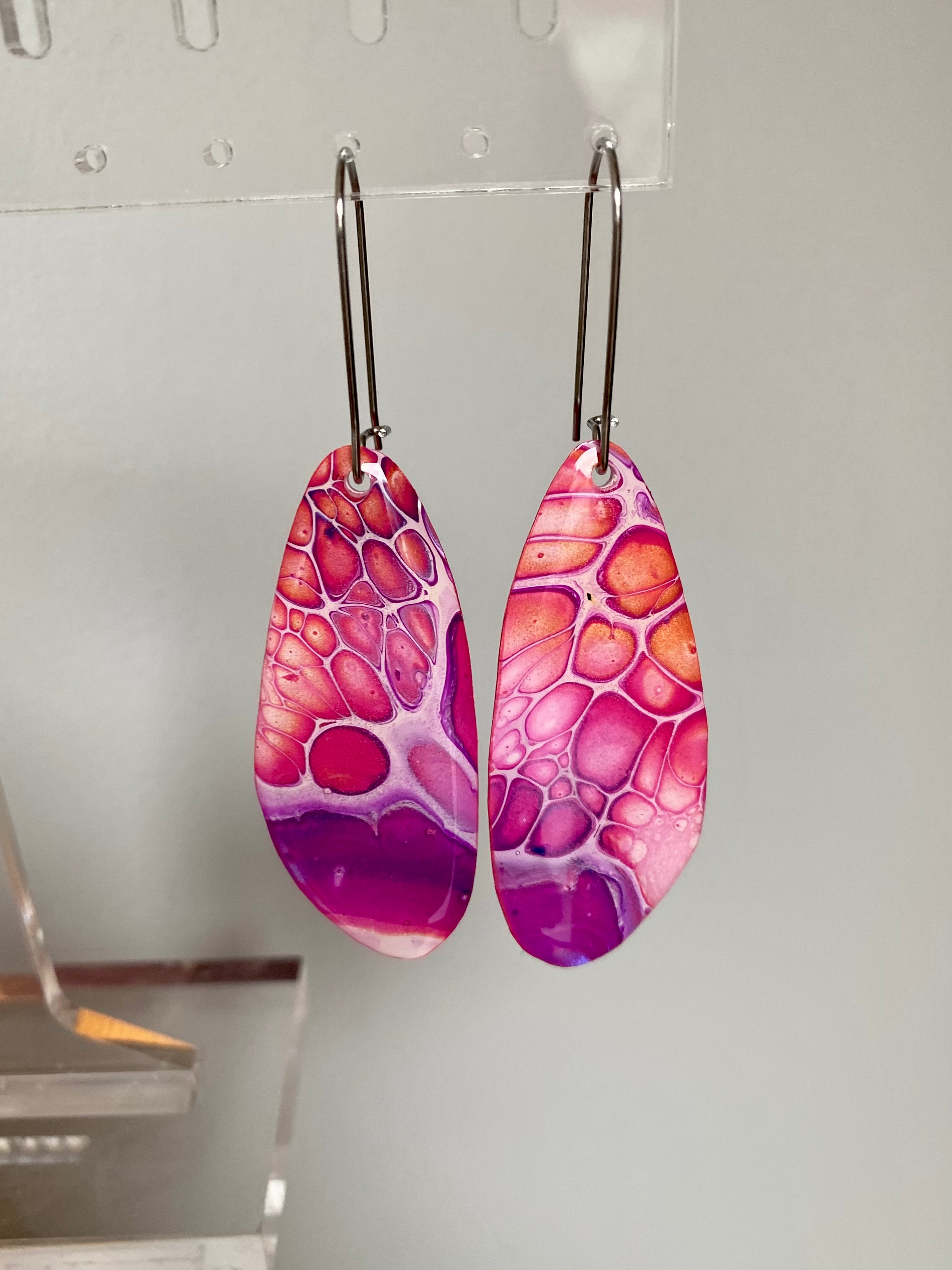 Arty Colourful Unmatched Dangle Earrings