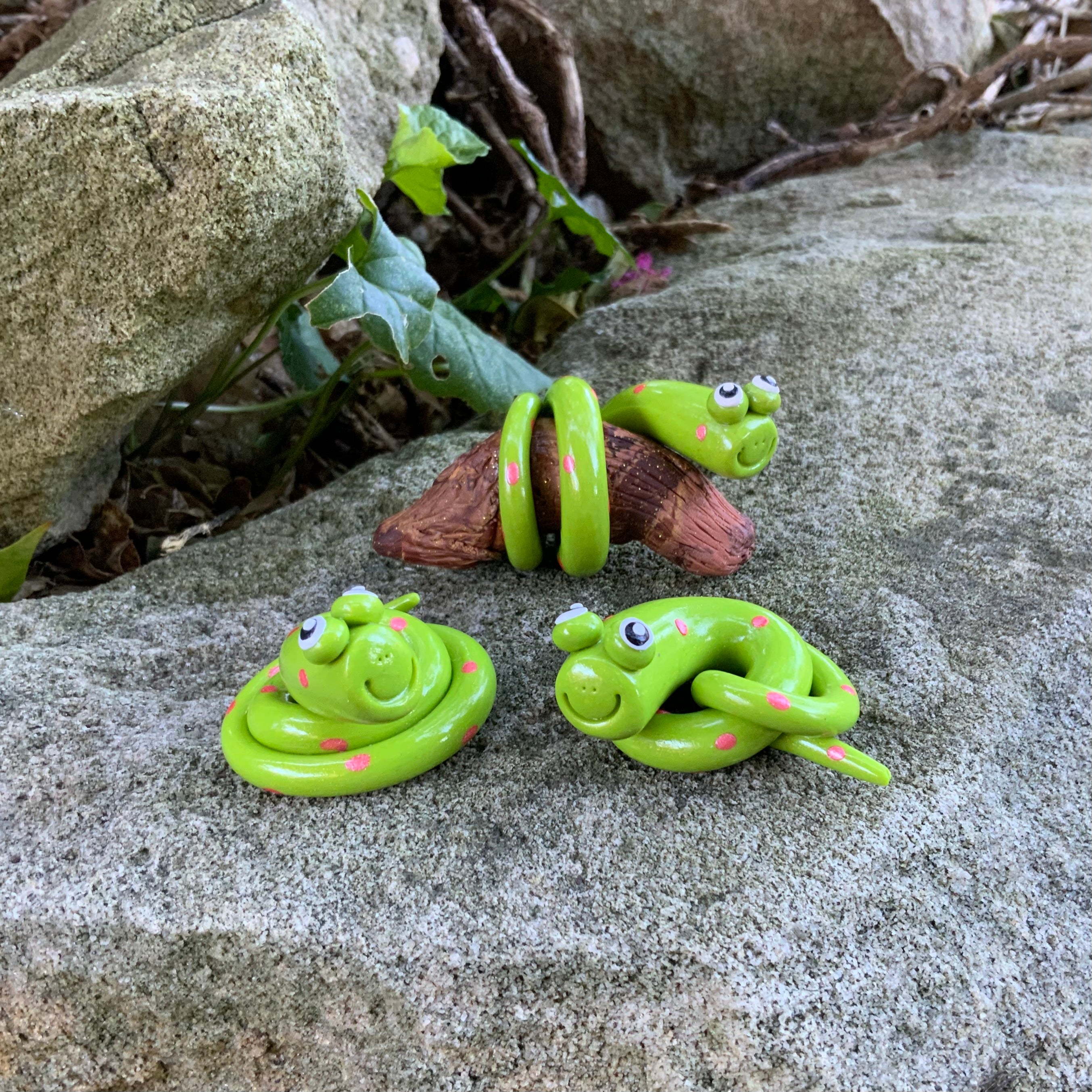 The Slither Squad | Whimsical Handmade Snake Trio Decor