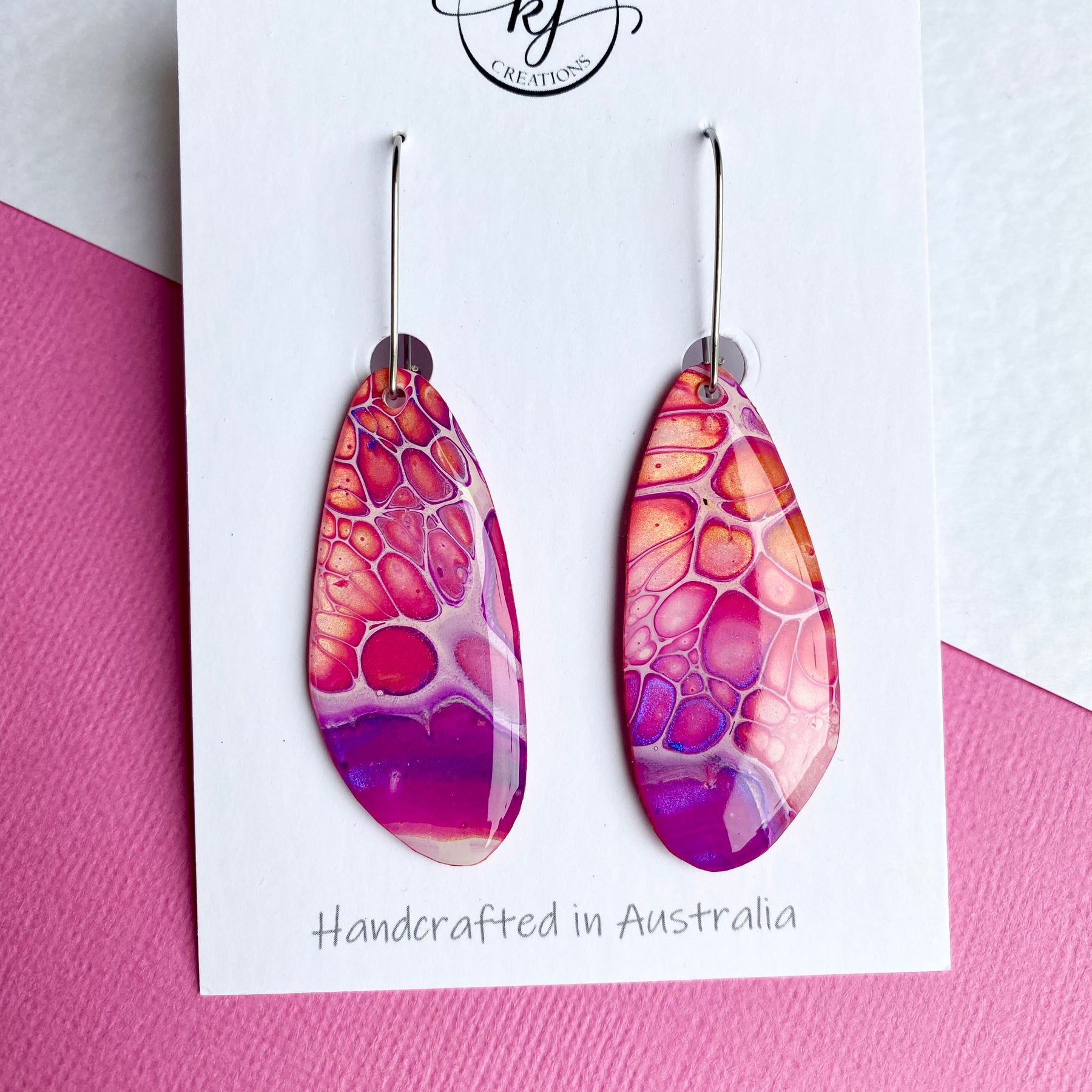 Arty Colourful Unmatched Dangle Earrings