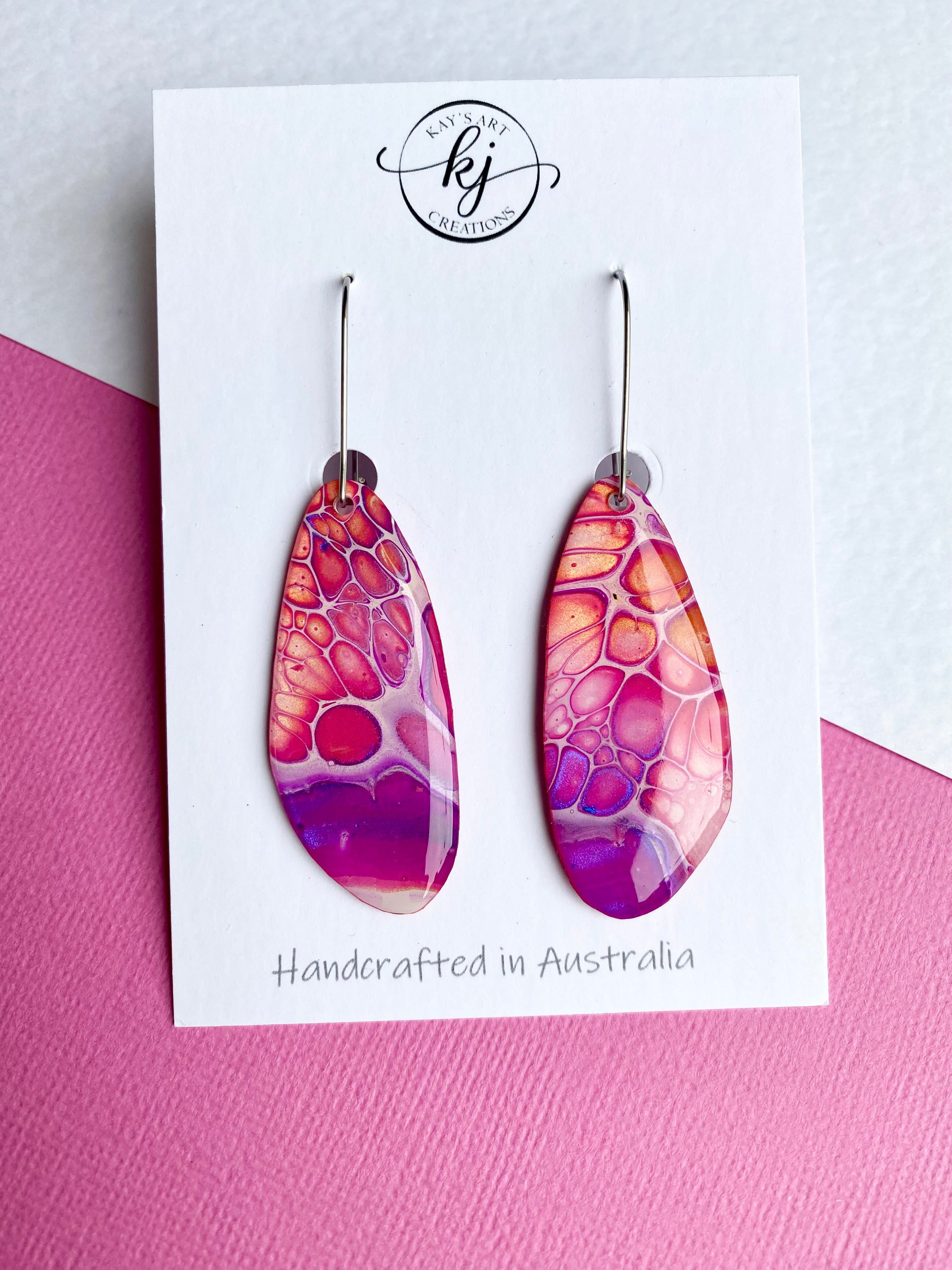Arty Colourful Unmatched Dangle Earrings
