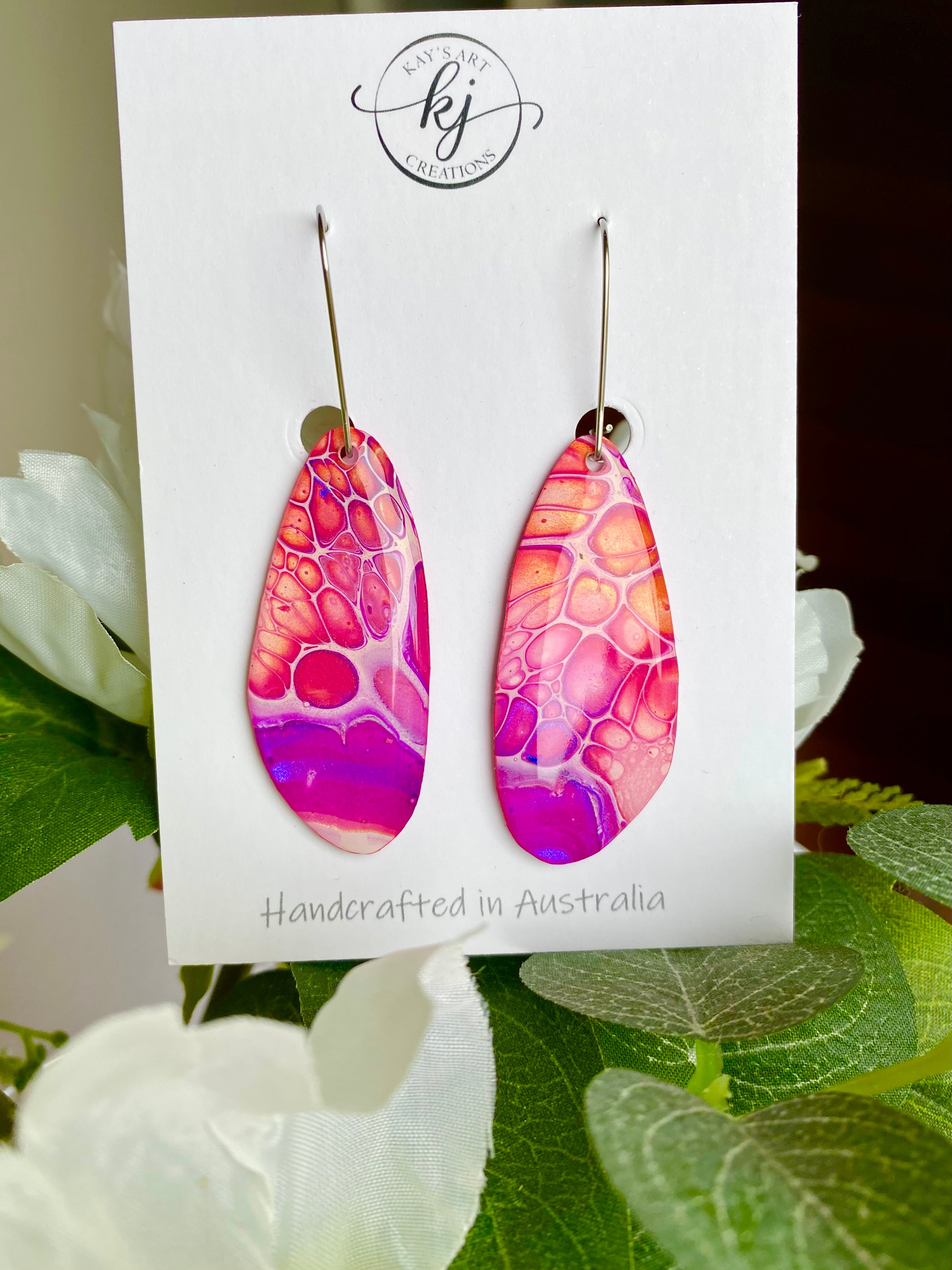 Arty Colourful Unmatched Dangle Earrings