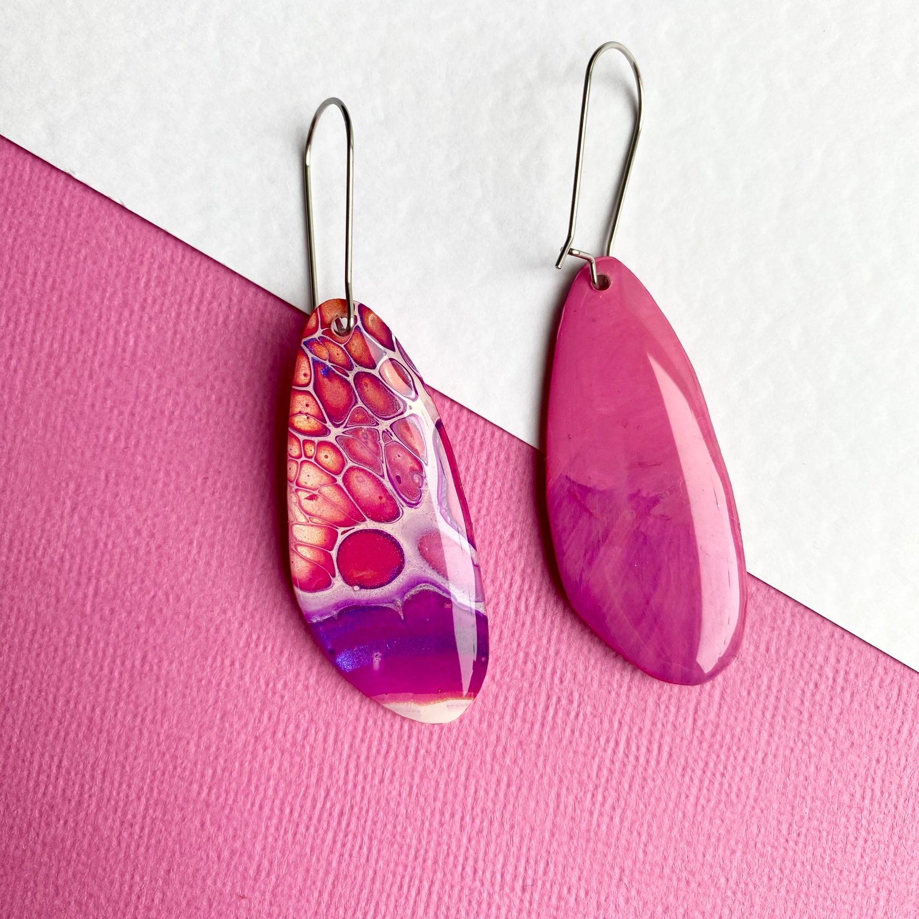 Arty Colourful Unmatched Dangle Earrings