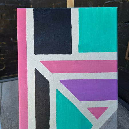 Retro Geometry — Original Geometric Abstract Artwork - 23cm x 30cm